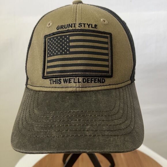 Grunt Style This We Defend Veteran Green Baseball Hat Cap Adjustable - Picture 2 of 6